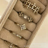 Antique Gold-Tone Open Rings for Women, Fleur-de-Lis and Cross Designs, Individual Rings or 5-Piece and 8-Piece Sets