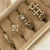 Antique Gold-Tone Open Rings for Women, Fleur-de-Lis and Cross Designs, Individual Rings or 5-Piece and 8-Piece Sets