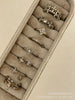 Antique Gold-Tone Open Rings for Women, Fleur-de-Lis and Cross Designs, Individual Rings or 5-Piece and 8-Piece Sets