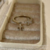 Antique Gold-Tone Open Rings for Women, Fleur-de-Lis and Cross Designs, Individual Rings or 5-Piece and 8-Piece Sets