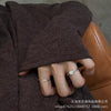 Silver-Tone Open Ring, Watch-Face or Feather Design for Layering