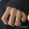 Silver-Tone Open Ring, Watch-Face or Feather Design for Layering