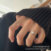 Silver-Tone Open Ring, Watch-Face or Feather Design for Layering