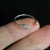 Silver-Tone Open Ring, Watch-Face or Feather Design for Layering