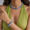 Colorful Beaded Bracelets and Necklaces, Mixed-Color Jewelry in Pink, Blue, Green and Brown Design Options - Product view 3