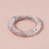 Colorful Beaded Bracelets and Necklaces, Mixed-Color Jewelry in Pink, Blue, Green and Brown Design Options - Bracelet-pink-grey