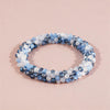Colorful Beaded Bracelets and Necklaces, Mixed-Color Jewelry in Pink, Blue, Green and Brown Design Options - Bracelet-blue-grey