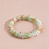 Colorful Beaded Bracelets and Necklaces, Mixed-Color Jewelry in Pink, Blue, Green and Brown Design Options - Bracelet-green-brown