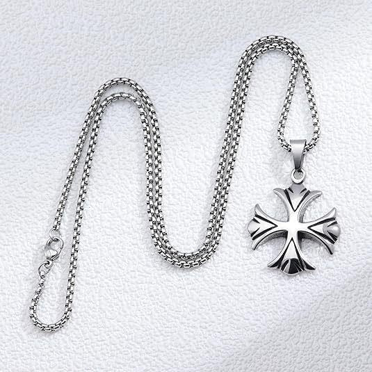 Anchor Cross Pendant, Zinc Alloy Design, Pendant Only or with 70 cm Steel Chain - Product view 1