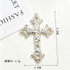 Flower Vine Cross Pendant, Vintage-Inspired Alloy Design in Antique Silver, Gunmetal or Silver Tone - White k