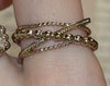 Antique Gold-Tone Open Ring for Women, Assorted Beaded, Crossover, Butterfly and Faceted Accent Designs