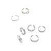 Toe Ring Set for Women, 8-Piece Silver-Tone Open Bands with Floral, Wave and Geometric Designs