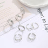 Toe Ring Set for Women, 8-Piece Silver-Tone Open Bands with Floral, Wave and Geometric Designs