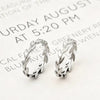 Leaf Band Ring, Stainless Steel, Gold- or Silver-Tone, Source Sizes 6-8