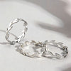 Leaf Band Ring, Stainless Steel, Gold- or Silver-Tone, Source Sizes 6-8