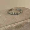 Diamond-Pattern Band Ring, Copper, Silver-Tone, Narrow or Wide with Optional Clear Accents