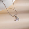 Heart Pendant Necklaces for Women, Stainless Steel Chains with Sparkling Heart Design Options - X521