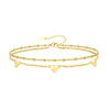 Copper Charm Anklets for Women, Gold-Tone Heart, Star, Bow, Clover and Evil Eye Design Options - Product view 5