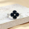 Four-Leaf Clover Ring for Women, Copper Design with Sparkling Zircon Accents, Assorted Styles - 2