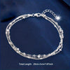 Layered Anklet Sets for Women, Alloy Chains with Bead Details in Gold-Tone or Silver-Tone Finish - Product view 3