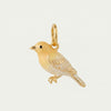 Bird Pendant Charms, Stainless Steel Crane, Swan, Parrot and Other Bird Designs in Gold-Tone Finish - Yellow bird pendant