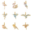 Bird Pendant Charms, Stainless Steel Crane, Swan, Parrot and Other Bird Designs in Gold-Tone Finish - Product view 5