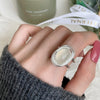 Silver-Tone Statement Rings for Women, Assorted Floral, Bow, Geometric and Textured Open-Band Designs