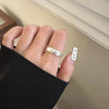 Silver-Tone Statement Rings for Women, Assorted Floral, Bow, Geometric and Textured Open-Band Designs
