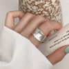 Silver-Tone Statement Rings for Women, Assorted Floral, Bow, Geometric and Textured Open-Band Designs
