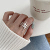 Silver-Tone Statement Rings for Women, Assorted Floral, Bow, Geometric and Textured Open-Band Designs