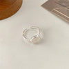 Silver-Tone Statement Rings for Women, Assorted Floral, Bow, Geometric and Textured Open-Band Designs
