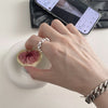 Silver-Tone Statement Rings for Women, Assorted Floral, Bow, Geometric and Textured Open-Band Designs