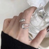 Silver-Tone Statement Rings for Women, Assorted Floral, Bow, Geometric and Textured Open-Band Designs