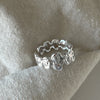 Silver-Tone Statement Rings for Women, Assorted Floral, Bow, Geometric and Textured Open-Band Designs
