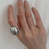Silver-Tone Statement Rings for Women, Assorted Floral, Bow, Geometric and Textured Open-Band Designs