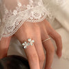 Silver-Tone Statement Rings for Women, Assorted Floral, Bow, Geometric and Textured Open-Band Designs