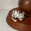 Silver-Tone Statement Rings for Women, Assorted Floral, Bow, Geometric and Textured Open-Band Designs