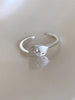 Silver-Tone Statement Rings for Women, Assorted Floral, Bow, Geometric and Textured Open-Band Designs