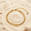 Four-Layer Bracelet for Women, Copper Chains with Disc Accents and Stacked Design - Bt0004 four-layer sequin stacked bracelet