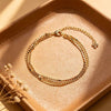 Four-Layer Bracelet for Women, Copper Chains with Disc Accents and Stacked Design - Product view 3