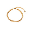 Four-Layer Bracelet for Women, Copper Chains with Disc Accents and Stacked Design - Product view 5