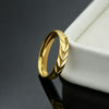 Adjustable Wheat Ear Ring for Women, Titanium Steel Botanical Band in Gold or Silver Tone - Product view 2