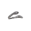Snake Ring, Alloy with Clear Accents, Adjustable Open Band in Gold or Silver Tone