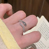 Snake Ring, Alloy with Clear Accents, Adjustable Open Band in Gold or Silver Tone
