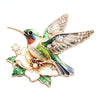 Beautiful Flower And Hummingbird Brooches Pins For Women Unisex 5-color Charming Animal Birds Party Causal Brooch Pin - Image 3