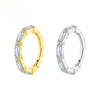 Titanium Baguette CZ Conch Eternity Clicker 16G Hinged Septum Hoop Earring Cartilage Helix Piercing - Image 1
