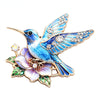 Beautiful Flower And Hummingbird Brooches Pins For Women Unisex 5-color Charming Animal Birds Party Causal Brooch Pin - Image 2
