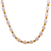 Natural Freshwater Pearls Stainless Steel Beads Gold Color Necklace Women Handmade Jewelry Gift - Image 1