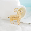 Sheep Brooch Pin, Gold-Tone Alloy Zodiac Animal Design with Rhinestone Accents - Product view 5