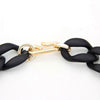 Chunky Acrylic Chain Necklace for Women, Matte Black Links with a Short Statement Design - Product view 3